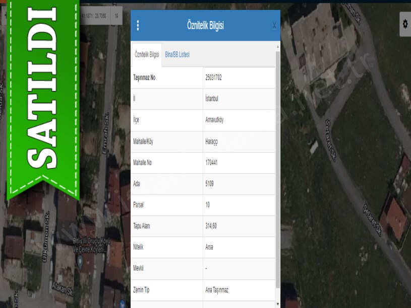 Arnavutköy Haraççıda Satılık Arsa ,  315 M2 Müstakil 3 Kat İmarlı