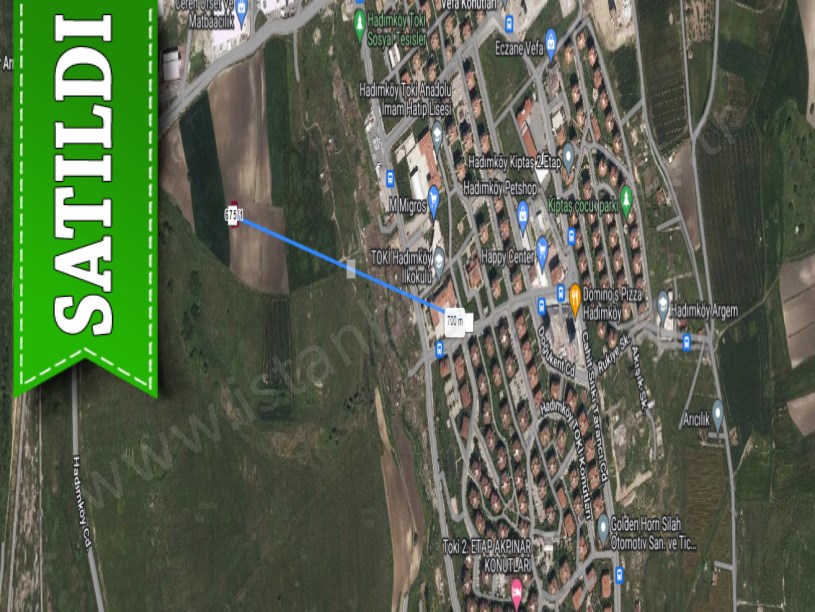 Arnavutköy Hadımköyde Satılık Arsa , 570 M2  Müstakil İmarlı
