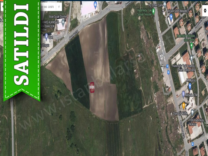 Arnavutköy Hadımköyde Satılık Arsa , 570 M2  Müstakil İmarlı