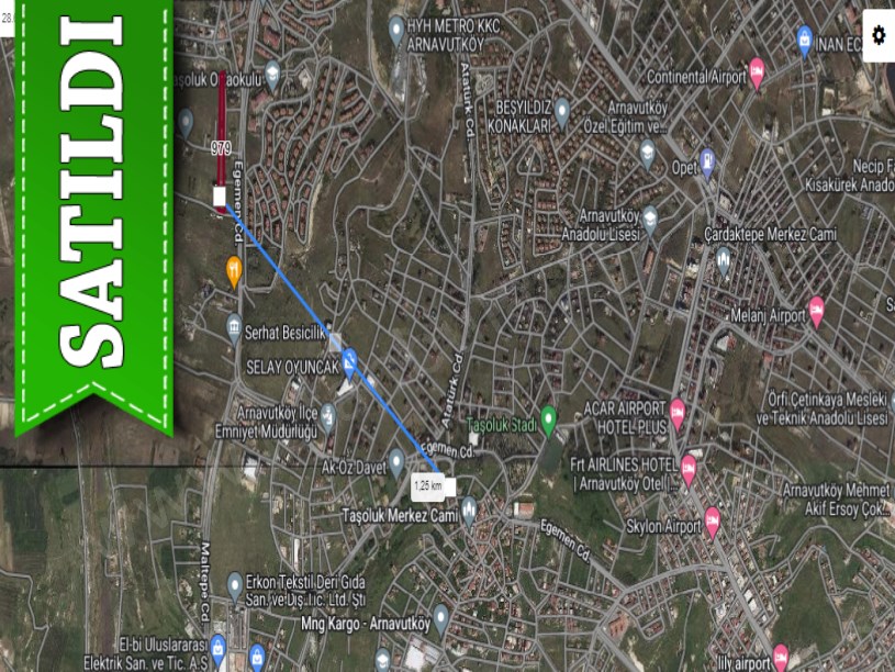 Arnavutköy Taşolukta Satılık Arsa , 420 m2 Hisseli Caddeye Yakın