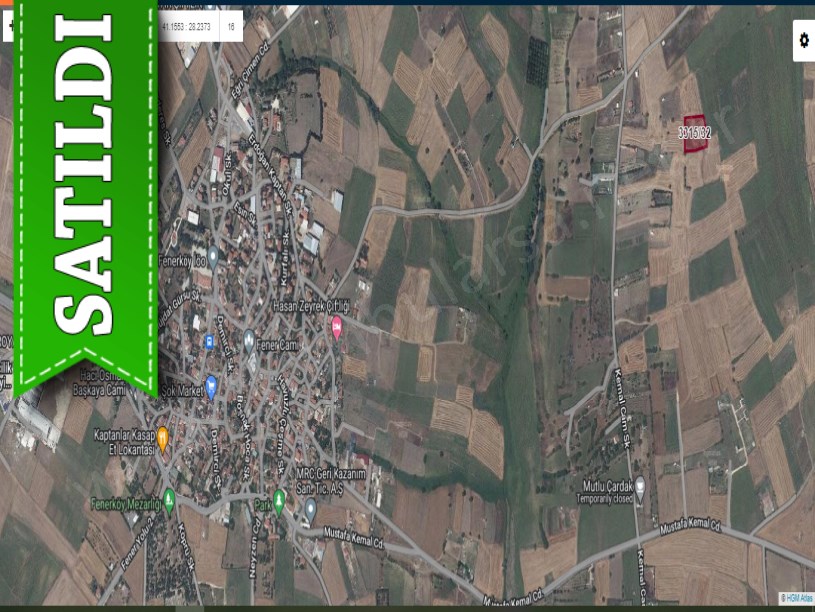 Silivri Fenerköyde Satılık Arsa , 850 m2 Çevrili Hisseli 