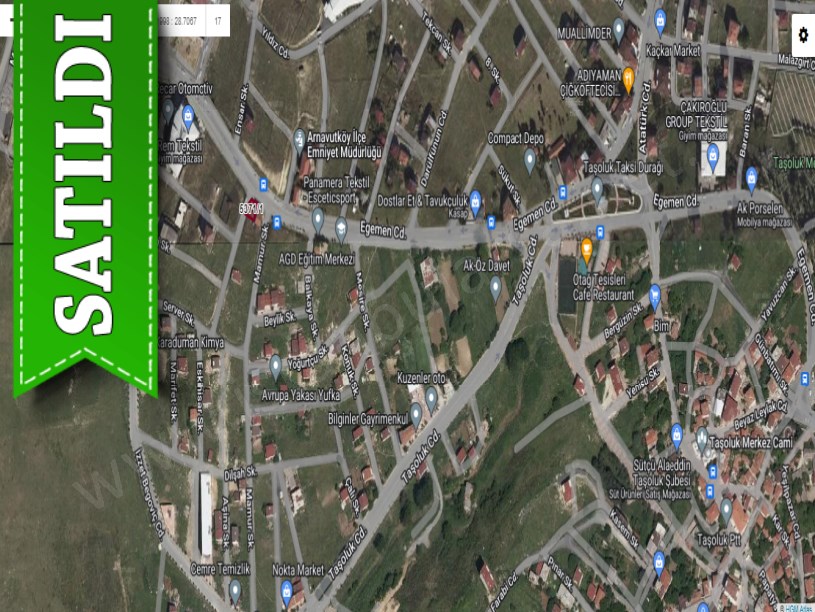 Arnavutköy Taşolukta Satılık Arsa , 188 M2 Egemen Caddesine Cephe Köşe Başı Müstakil 