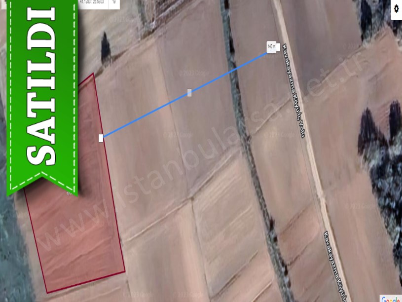 Edirne Uzunköprü Kavakayazma 4,590 m2 Müstakil Meraya Cephe 