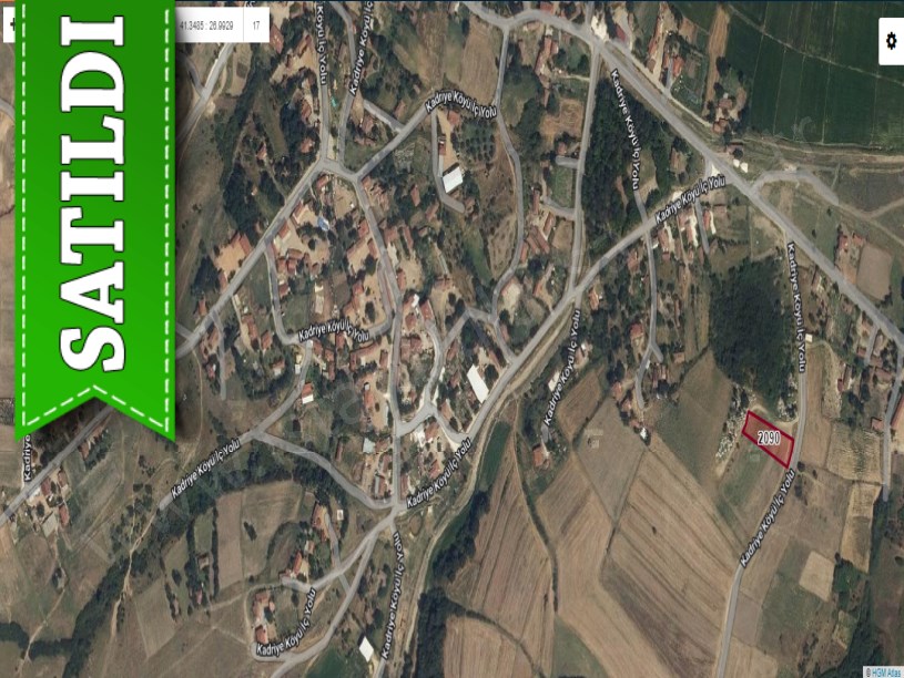 Tekirdağ Hayrabolu Kadriye Mah. Satılık Arsa , 1,338 m2 Müstakil 3 Kat İmarlı