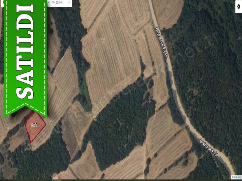 Edirne Uzunköprü Beykonak Köyünde Satılık Tarla , 1,340 m2 Müstakil 