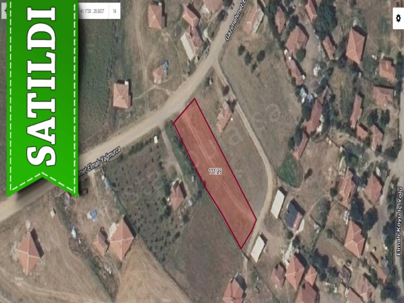 Edirne Uzunköprü Elmalı Köyünde Satılık Tarla , 1,317 m2 Köy Yoluna Cephe Evlerin Yakını 