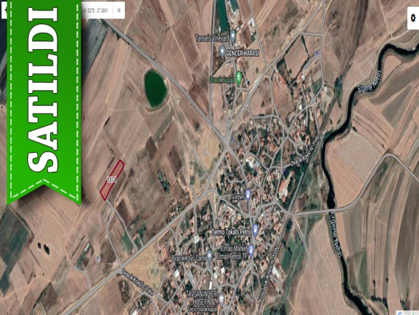 Kırklareli Lüleburgaz Ovacık Köyünde Satılık Arsa , 334 m2 Yolu Var Hisseli 