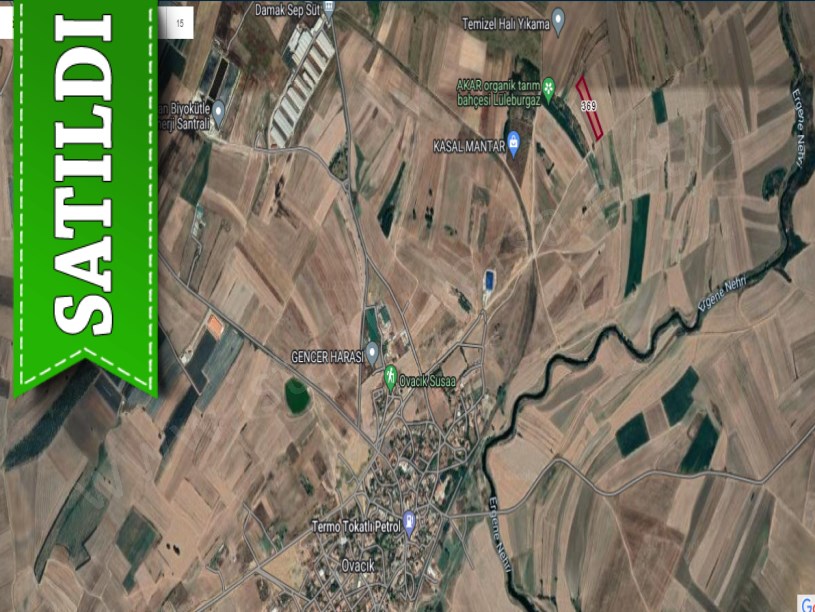 Kırklareli Lüleburgaz Ovacık Köyünde Satılık Arsa , 363 M2 Yola Cephe Çaplı Hisseli  