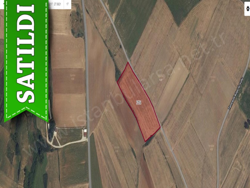  Tekirdağ Hayrabolu Temrezlide Satılık Arsa , 1,086 m2 Çaplı Yolu Var 