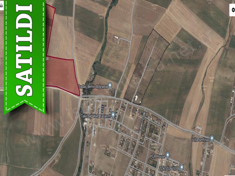 Tekirdağ Marmaraereğli Çeşmeli Mah Satılık Arsa , 281 M2 Yolu Var Hisseli 