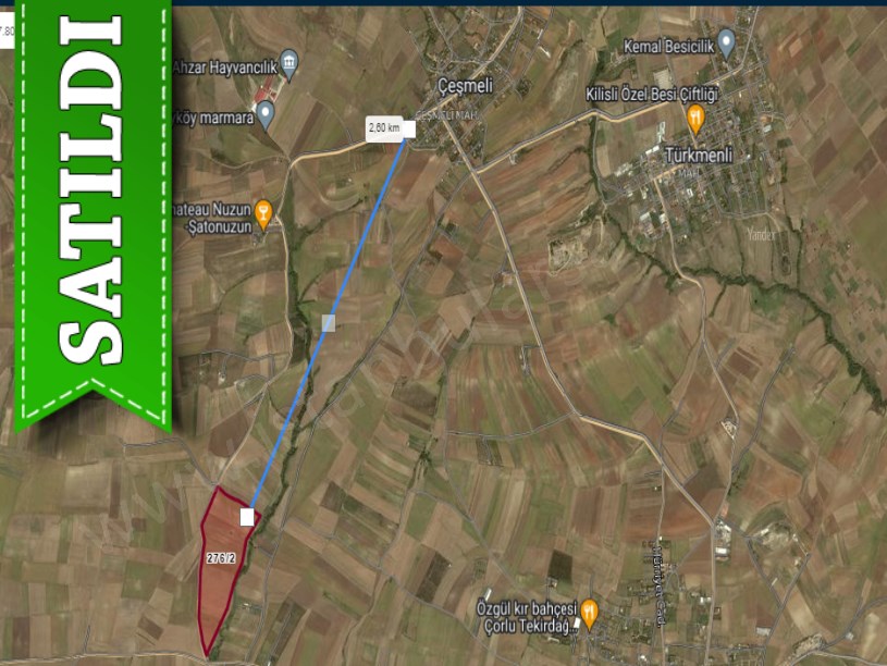 Tekirdağ Marmaraereğli Çeşmeli Mah Satılık Arsa , 240 M2 Yolu Var Hisseli 