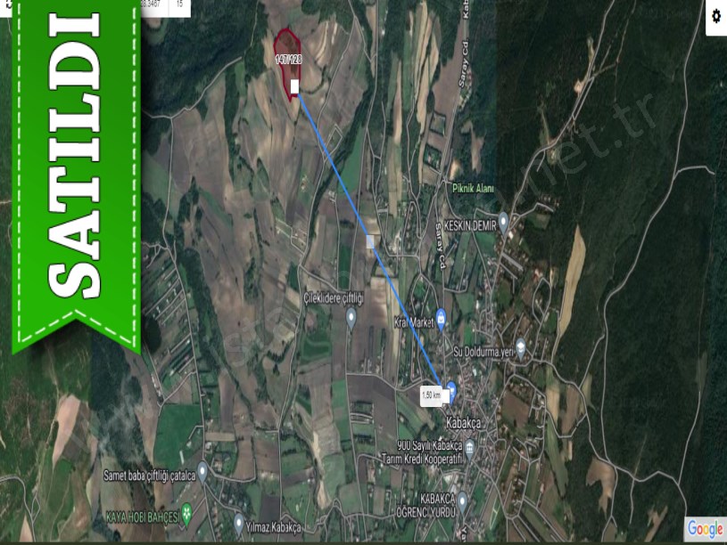 Çatalca Kabakçada Satılık Arsa , 500 m2 Hisseli Yolu Var 