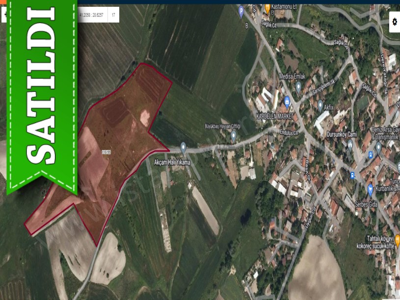 Arnavutköy Dursunköyde Satılık Arsa , 478 M2 Cadde Cephe Hisseli 