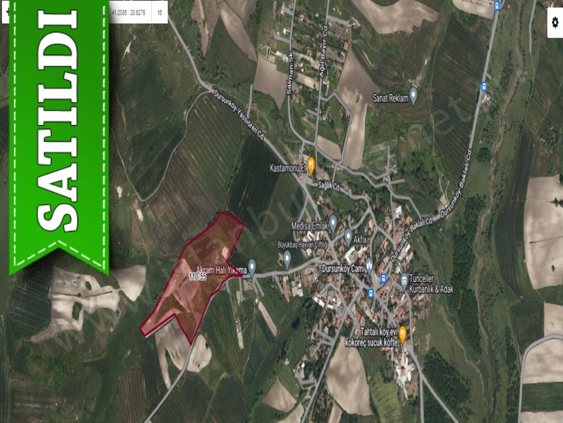 Arnavutköy Dursunköyde Satılık Arsa , 478 M2 Cadde Cephe Hisseli 