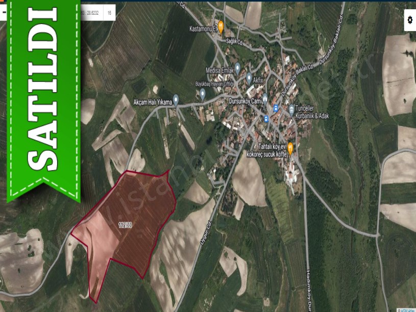 Arnavutköy Dursunköyde Satılık Arsa , 220 M2 Merkezde Yolu Var 