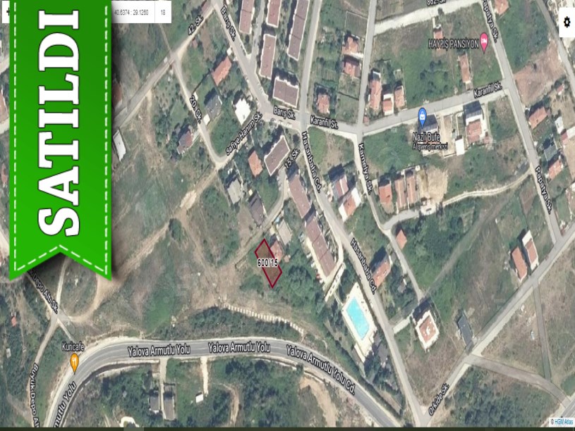 Yalova Çınarcıkta Satılık Arsa , 361 m2 Müstakil Merkezde 