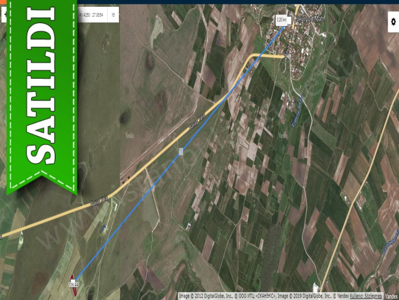 Tekirdağ Saray Çukuryurtta Satılık Tarla , 2,540 M2 Yolu Var Müstakil