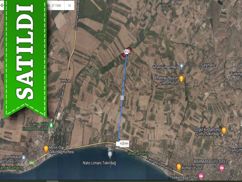 Tekirdağ Marmaraereğli Çeşmeli Mah Satılık Arsa , 261 m2 Hisseli 