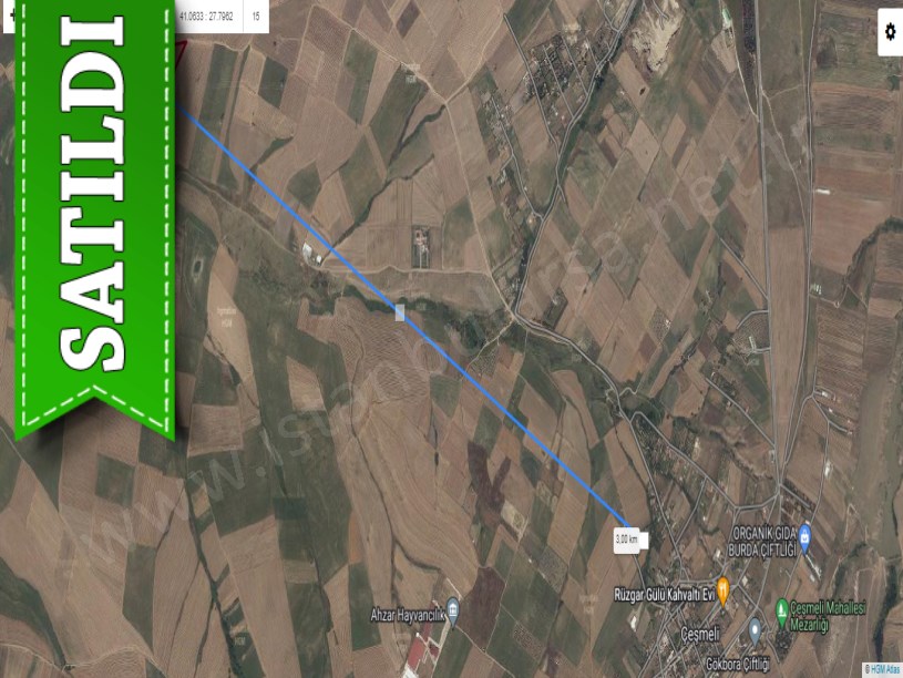 Tekirdağ Marmaraereğli Çeşmeli Mah Satılık Arsa , 264 M2 Yolu Var Hisseli 