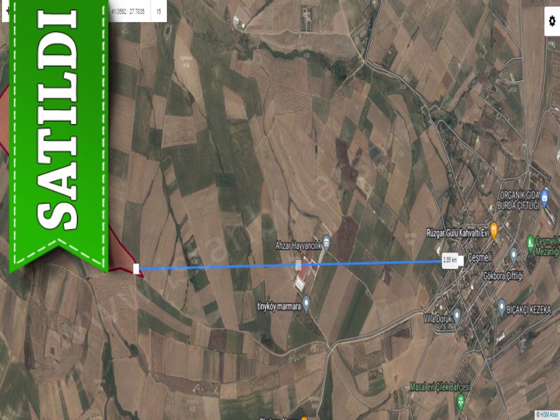 Tekirdağ Marmaraereğli Çeşmeli Mah Satılık Arsa , 253 m2 Hisseli 