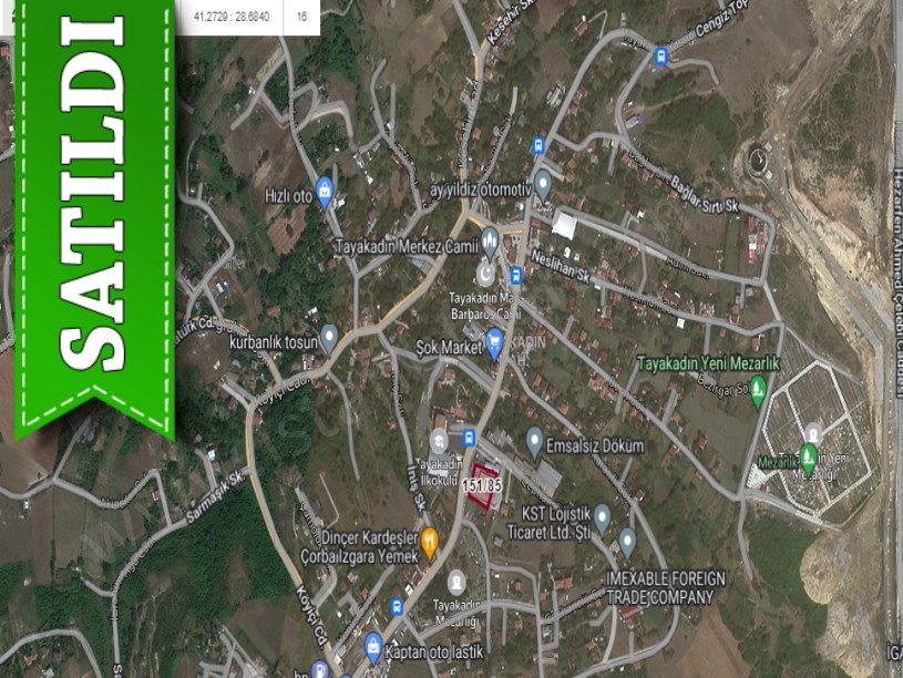 Arnavutköy Tayakadında Satılık Arsa , 590 M2 Merkezde Ticari + Konut İmarlı