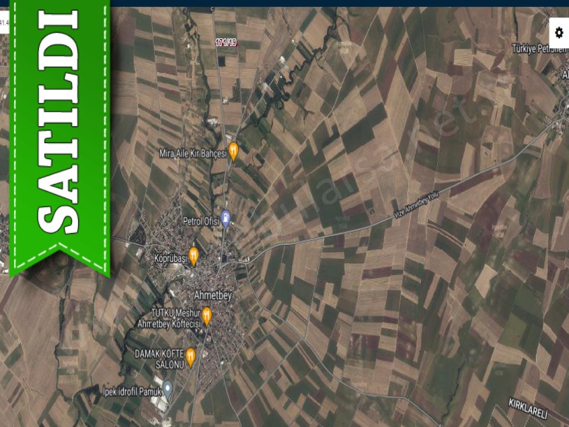 Kırklareli Lüleburgaz Ahmetbeyde Satılık Tarla , 7,744 M2 Asfalt Caddeye Cephe Müstakil
