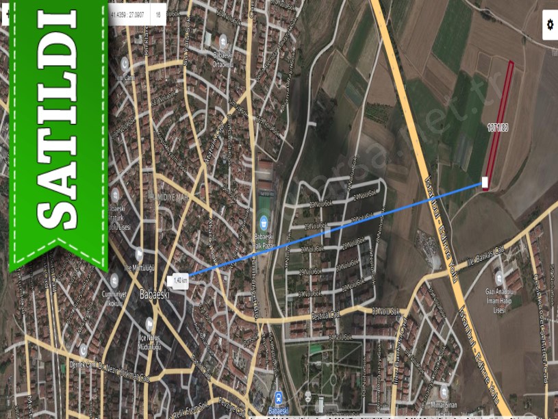 Kırklareli Babaeski Atatürk Mah , 5,800 m2 Yolu Var Müstakil