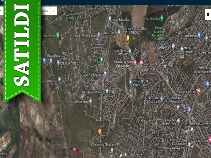 Arnavutköy Taşolukta Satılık Arsa , 400 M2 Hisseli Caddeye Yakın 