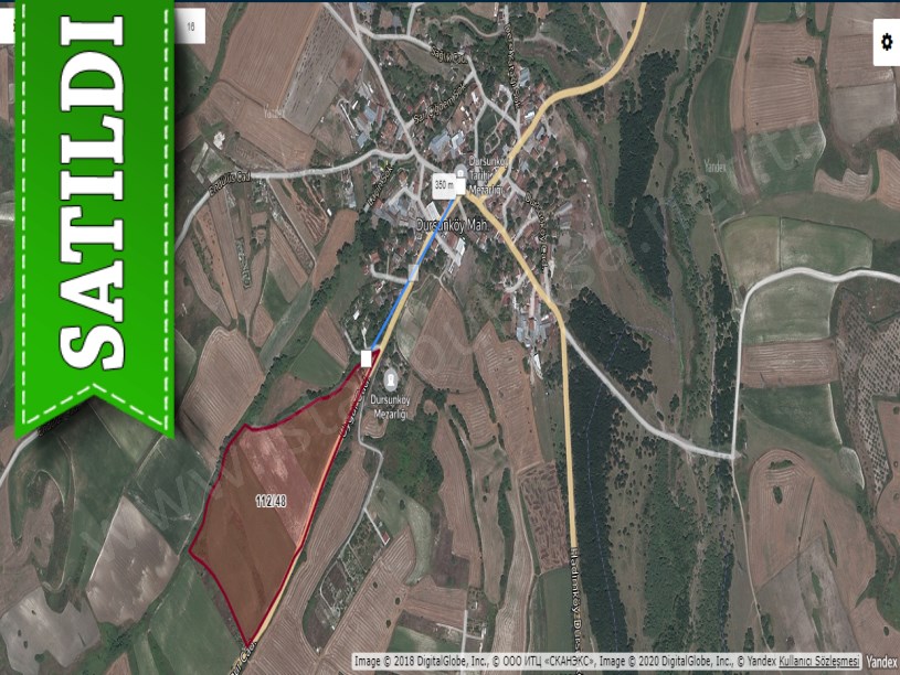 Arnavutköy Dursunköyde Satılık Arsa , 350 M2 Hisseli Cadde Cephe 