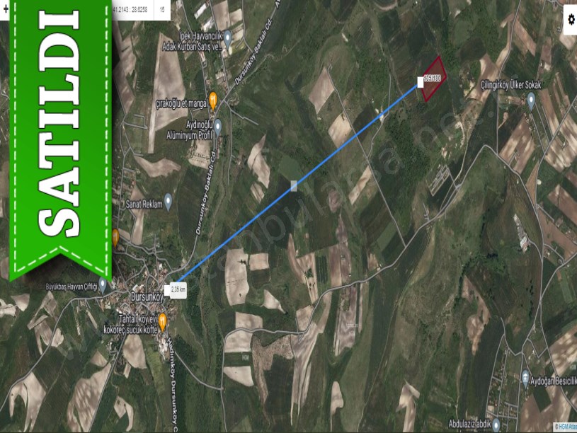 Arnavutköy Dursunköyde Satılık Arsa , 495 M2 Yolu Var Hisseli