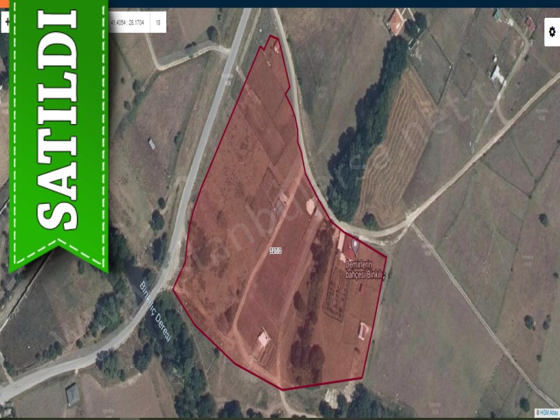 Çatalca Binkılıçta Satılık Arsa , 375 M2 Çevrili Yola Cephe
