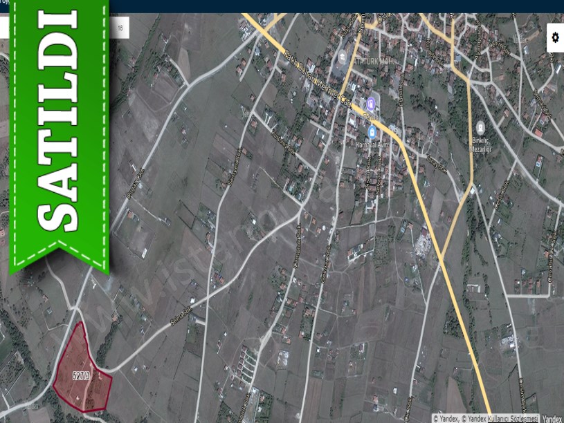 Çatalca Binkılıçta Satılık Arsa , 375 M2 Çevrili Yola Cephe