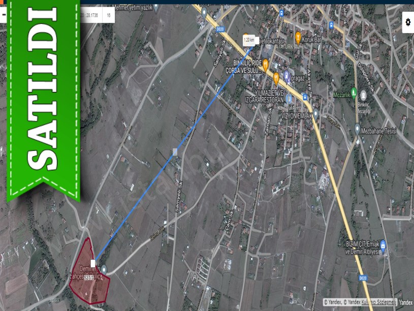 Çatalca Binkılıçta Satılık Arsa , 375 M2 Çevrili Yola Cephe