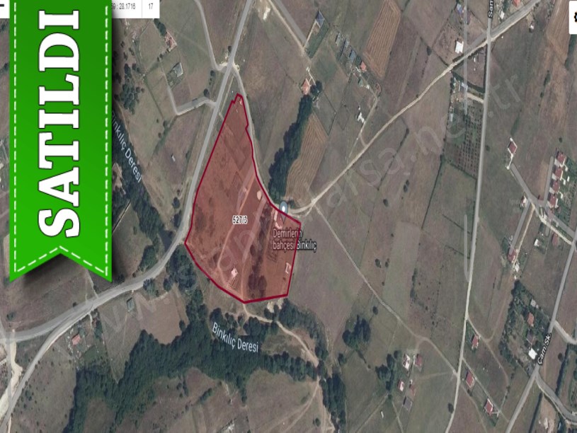 Çatalca Binkılıçta Satılık Arsa , 375 M2 Çevrili Yola Cephe