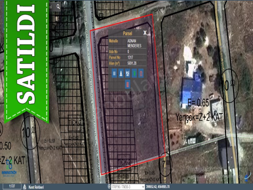 Arnavutköy Taşolukta Satılık Arsa , 350 m2 Meşetarla Caddesine Cephe Hisseli
