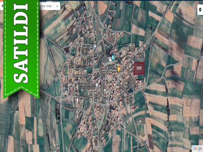 Edirne Havsa Azatlı Köyünde Satılık Arsa , 1000 M2 Hisseli Çaplı Merkezde