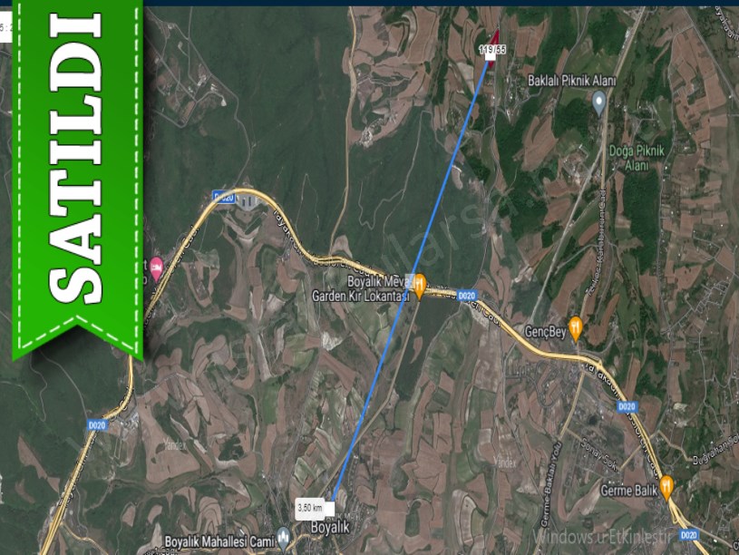 Arnavutköy Boyalıkta Satılık Arsa , 1004 M2 Cadde Cephe Çaplı