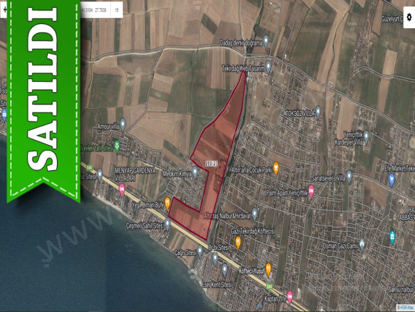 Tekirdağ Marmaraereğli Çeşmeli Mah Satılık Arsa , 289 M2 Denize Yakın Hisseli