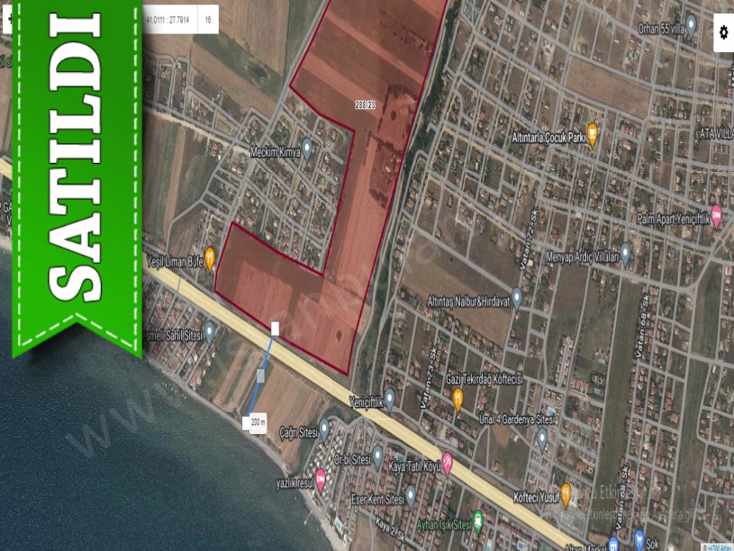 Tekirdağ Marmaraereğli Çeşmeli Mah Satılık Arsa , 289 M2 Denize Yakın Hisseli
