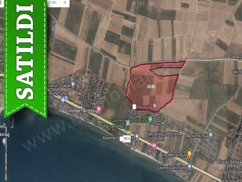 Tekirdağ Marmaraereğli Çeşmeli Mah Satılık Arsa , 591 M2 Hisseli  