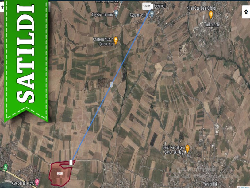 Tekirdağ Marmaraereğli Çeşmeli Mah Satılık Arsa , 591 M2 Hisseli  