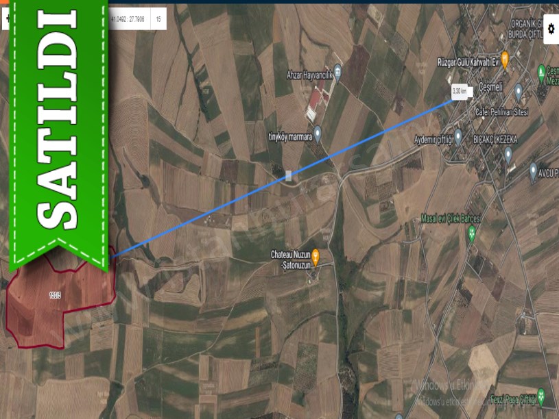 Tekirdağ Marmaraereğli Çeşmeli Mah Satılık Arsa , 215 M2 Hisseli Yolu Var