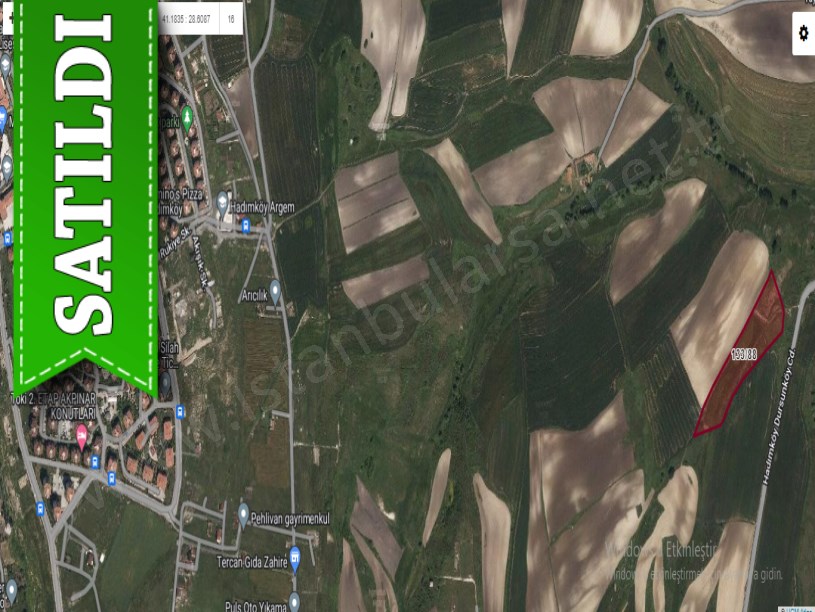 Arnavutköy Dursunköyde Satılık Arsa , 542 M2 Yolu Var Hisseli