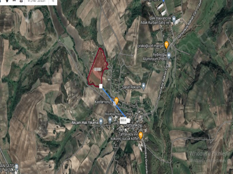 Arnavutköy Dursunköyde Satılık Arsa , 1,497 M2 Merkeze Yakın Hisseli