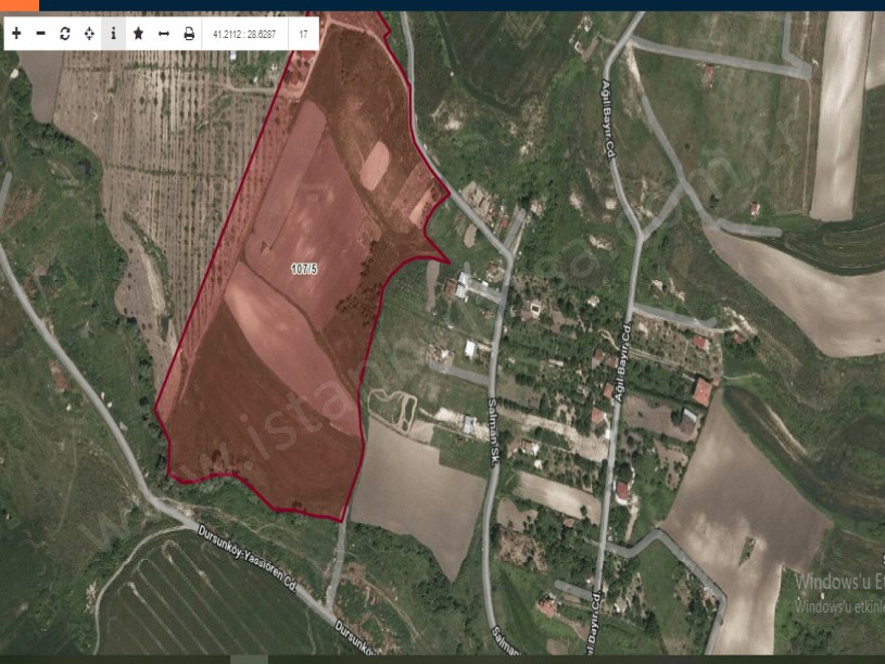 Arnavutköy Dursunköyde Satılık Arsa , 1,497 M2 Merkeze Yakın Hisseli