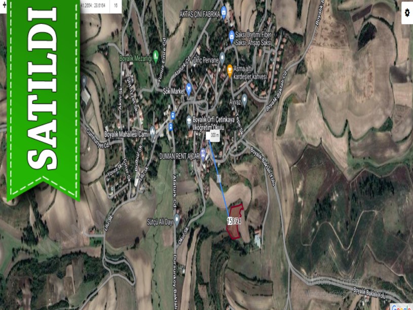 Arnavutköy Boyalıkta Satılık Arsa , 1000 m2 Hisseli Çevrili 