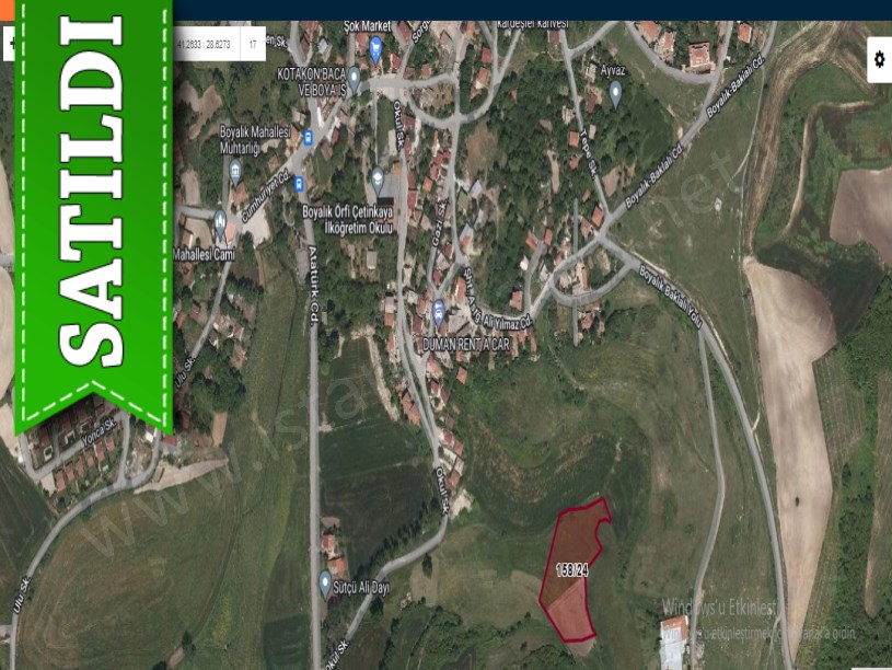 Arnavutköy Boyalıkta Satılık Arsa , 1000 m2 Hisseli Çevrili 