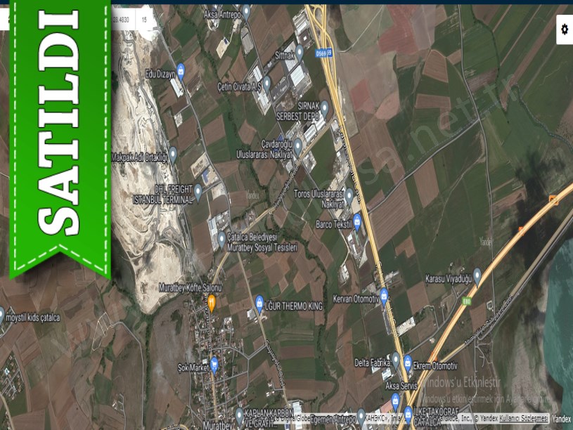 Çatalca Çakılda Satılık Arsa , 357 m2 Çaplı Yolu Var Tepe Konumda 