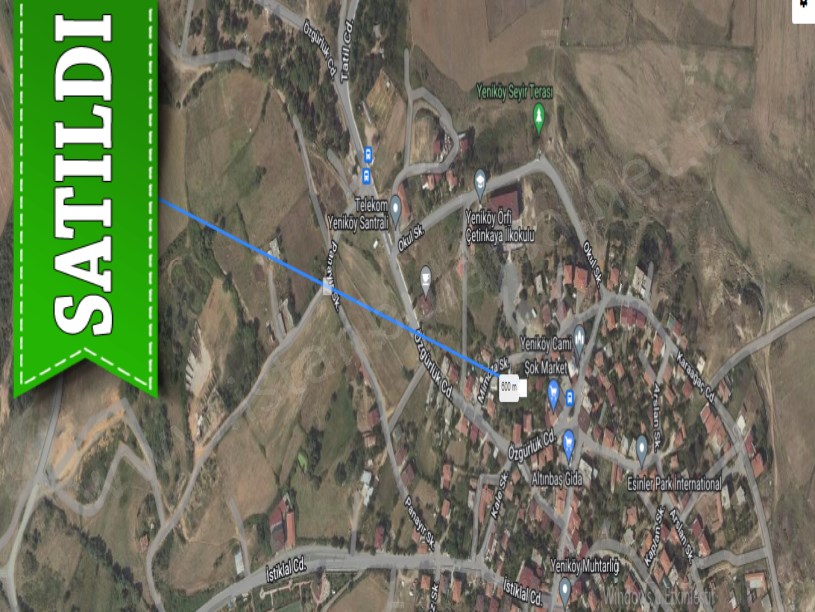 Arnavutköy Yeniköyde Satılık Arsa , 1,200 m2 Yolu Var Hisseli 