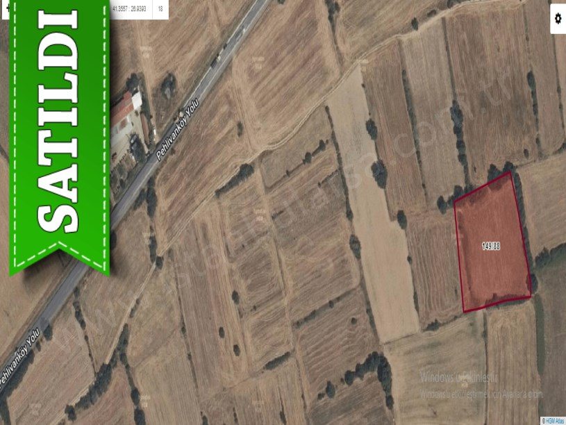 Kırklareli Pehlivanköy Kurtuluş Köyünde Satılık Arsa , 244 m2  Hisseli 